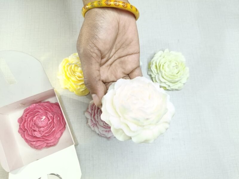 Peony Flower Candle favor, Personalized Scented Candle Gift - Image 8